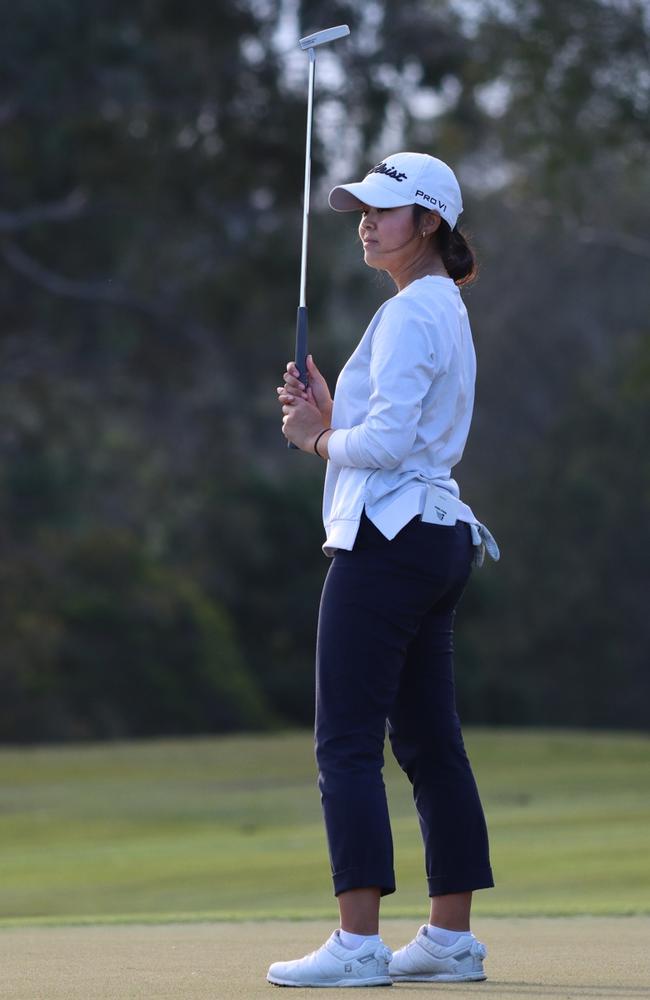 North Coast golfer Haruhi Nakatani competing at the NSW Junior Championship at Byron Bay/Ocean Shores in July 2023.