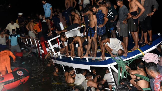 Tourist Boat Capsizes in Southern India, At Least 20 Dead