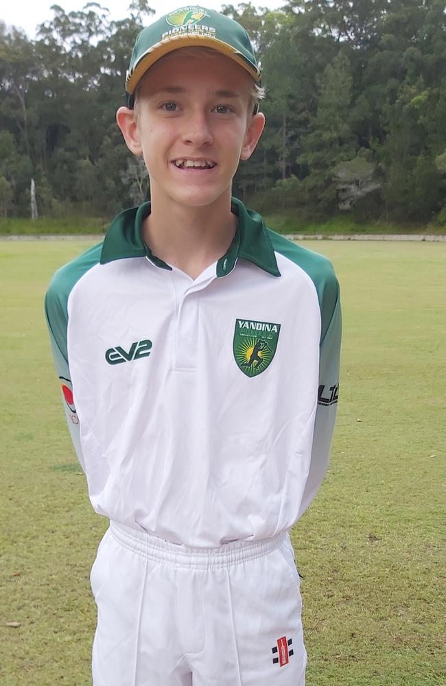 Yandina junior cricketer Ben Pearce.