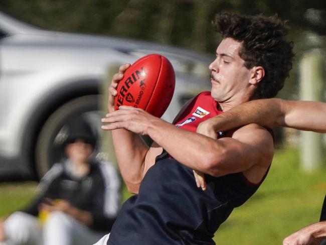 MPNFL Division 1: Frankston YCW v Mt Eliza. Nicholas MacDonald Girolami (Mt Eliza) . Picture: Valeriu Campan