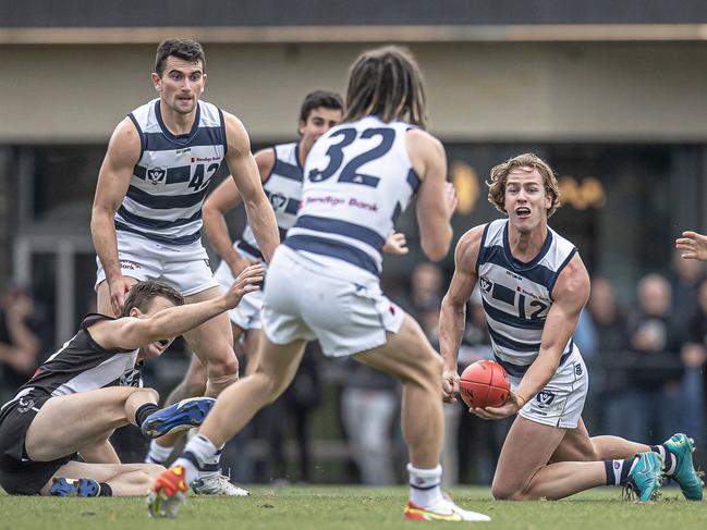 Cooper Stephens in action for Geelong VFL. Picture: Arj Giese.