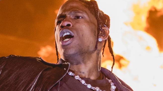 HOUSTON, TEXAS - NOVEMBER 05: Travis Scott performs onstage during the third annual Astroworld Festival at NRG Park on November 05, 2021 in Houston, Texas. (Photo by Rick Kern/Getty Images)