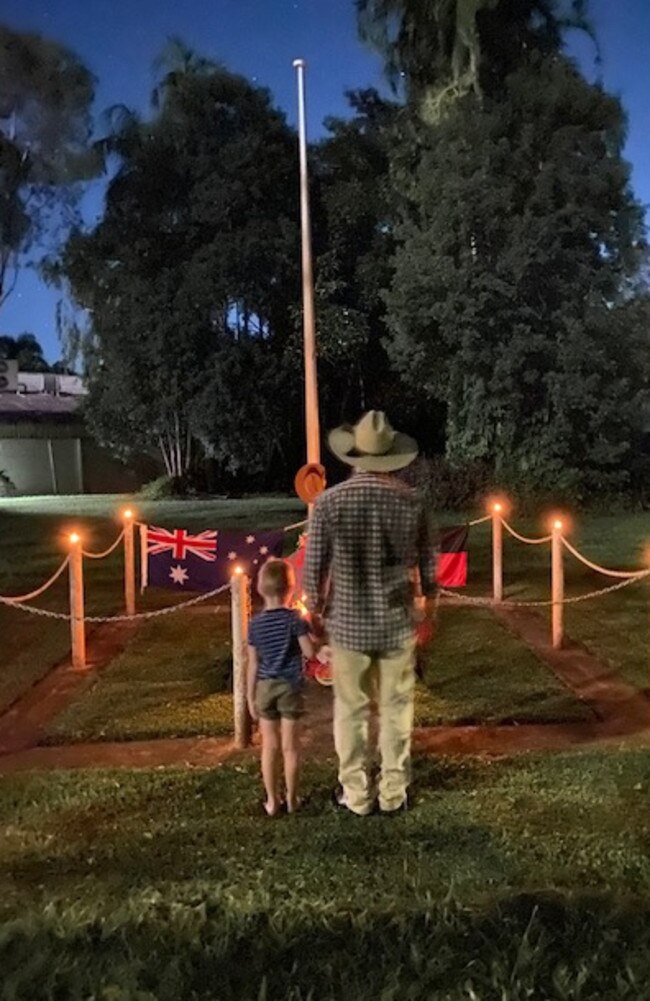 When Troy Croton realised there would be no 2024 Anzac Day Dawn Service at his local memorial in Batchelor, he decided to take matters into his own hands. Picture: Troy Croton