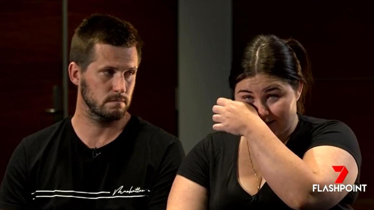 Heartbroken mother Ellie Smith and stepfather Jake Gliddon spoke throughout the search. Picture: Flashpoint/Channel 7