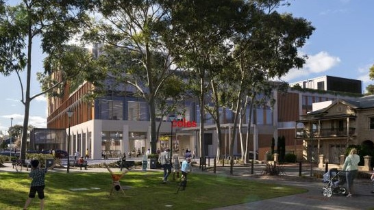 The Norwood Mall upgrade as seen from Coke Park at the rear of the current mall. Picture: Studio Nine Architects