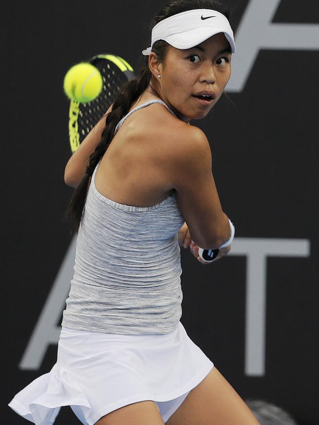 Lizette Cabrera in action at the Hobart International. Picture: Mathew Farrell