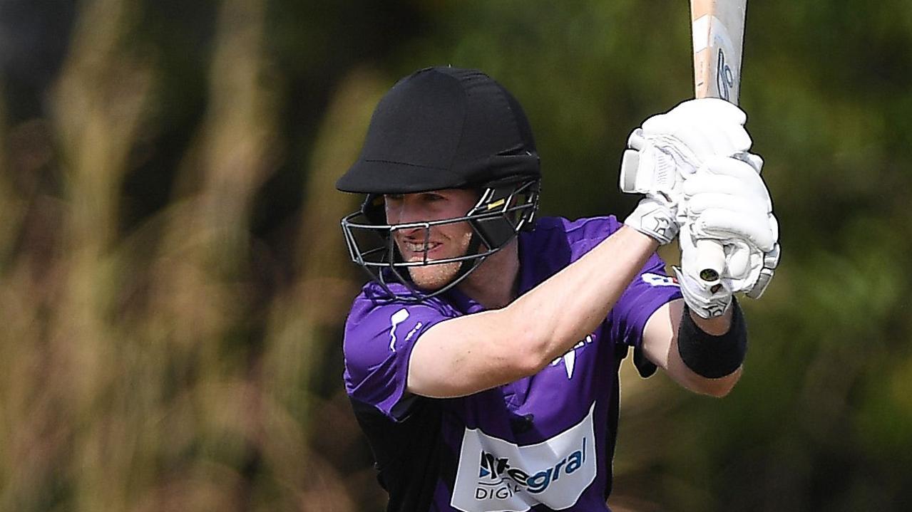 Southern Storm skipper Mac Wright in action before leaving for Tasmania to prepare for the summer of cricket. Picture: Felicity Elliott