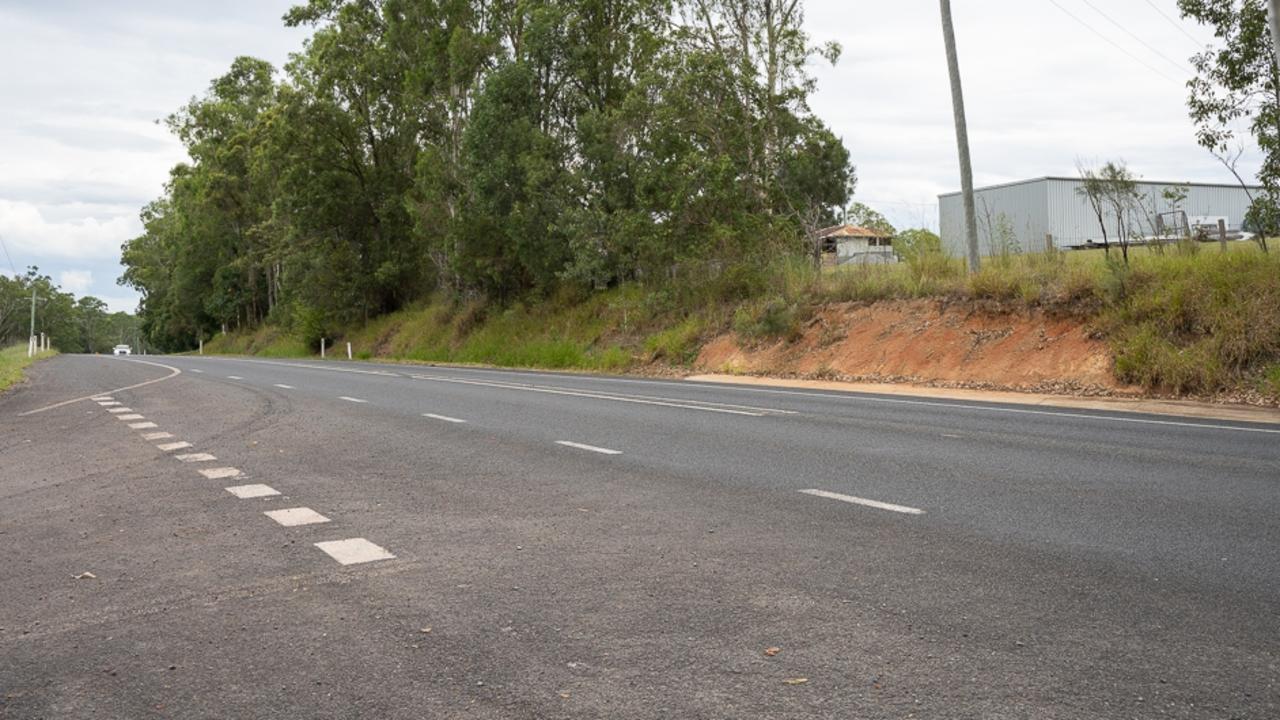 The bus stop at Gate Rd and Tin Can Bay Road. Residents express their ongoing concerns of the 10km stretch between Kin Kin Rd and Wilson’s Pocket Rd.