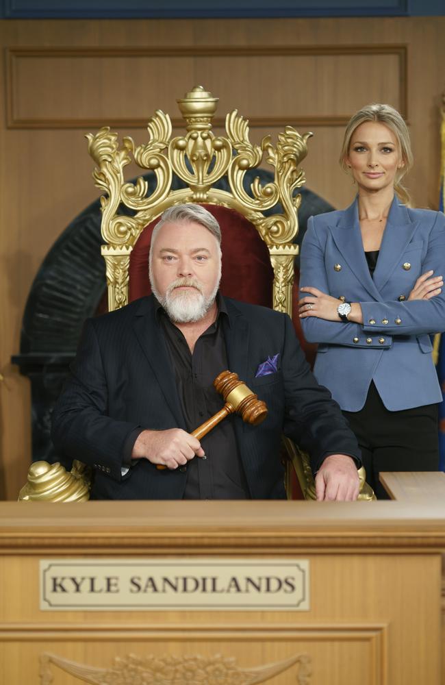 Kyle Sandilands and lawyer Anna Heinrich star in Trial By Kyle, a new show airing tonight as part of Ten's Pilot Week.