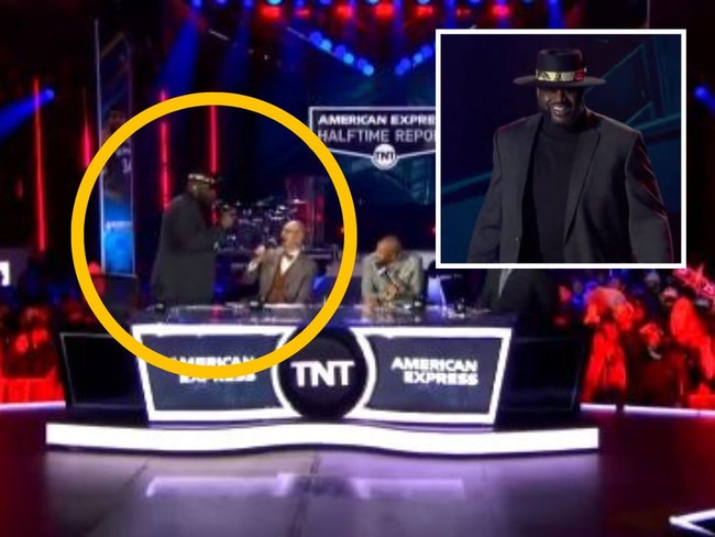 Shaq goes rogue on the NBA Halftime Report. Photo: X