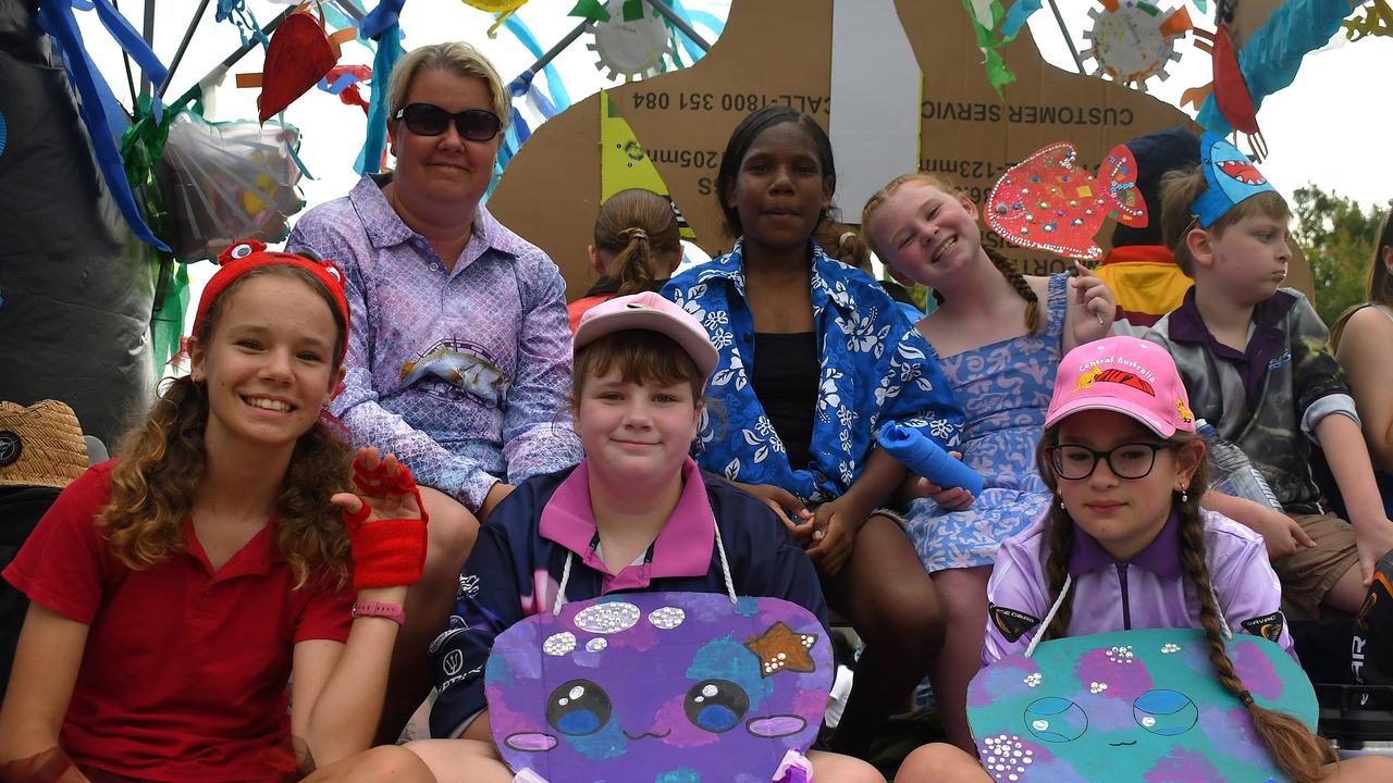 Ingham State Primary School. Photographs from the Maraka Festival Street Parade around the Ingham central business district on Saturday. In an ‘Under the Sea’-themed celebration of all things Hinchinbrook, school students, community organisations, emergency responders and contestants vying for the prized Queen and Princess titles paraded around Rotary Park in the centre of the town. Picture: Cameron Bates