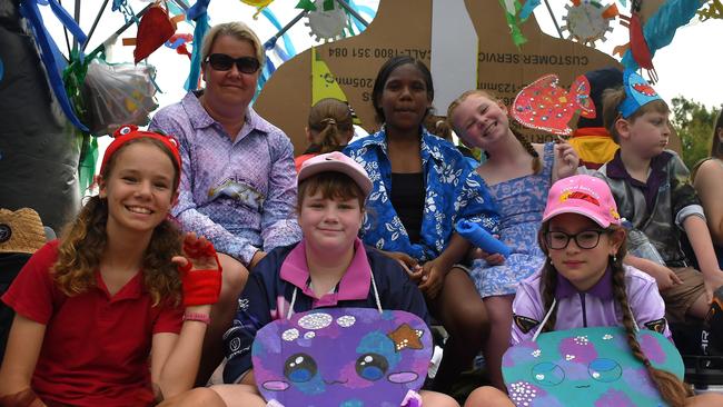 Ingham State Primary School. Photographs from the Maraka Festival Street Parade around the Ingham central business district on Saturday. In an ‘Under the Sea’-themed celebration of all things Hinchinbrook, school students, community organisations, emergency responders and contestants vying for the prized Queen and Princess titles paraded around Rotary Park in the centre of the town. Picture: Cameron Bates