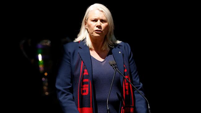 Demons president Kate Roffey has fiercely defended the club’s election process. Picture: Michael Willson/AFL Photos