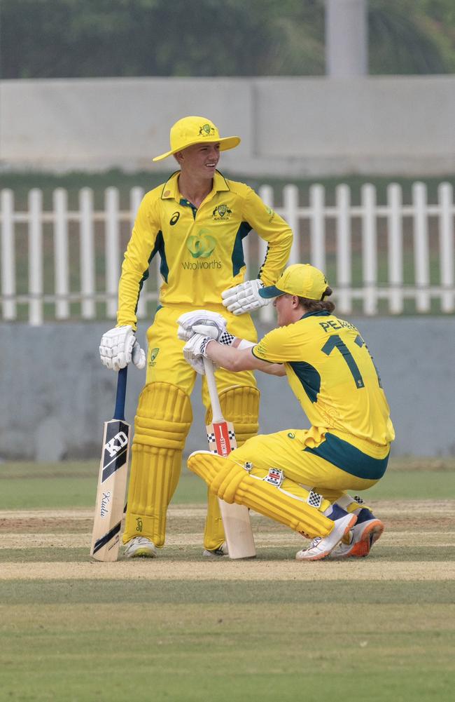 St Patrick's and Gators junior Steve Hogan playing for the Australian Under-19s earlier this year.