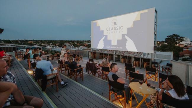 A picture of the rooftop cinema at the Classic in Elsternwick, Melbourne – also owned by the Tamir family.