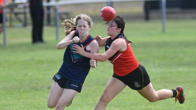 AFL NQ Schools Cup. Kirwan High against St Andrews College at Murray Sporting Complex. Picture: Evan Morgan