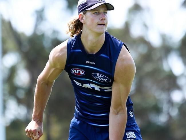 Sam De Koning at Geelong training. Picture: Geelong Cats