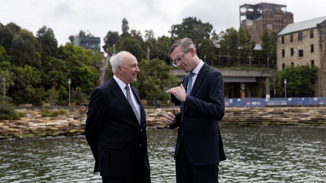 Former Prime Minister Paul Keating and NSW Premier Dominic Perrottet announced the changes at Barangaroo in October. Picture: NCA NewsWire / Nikki Short