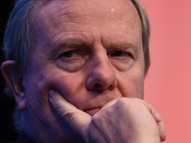 Former Treasurer and Chairman of the Future Fund, Peter Costello during the Australian Financial Review (AFR) summit, Investing for Growth, at the Hilton Hotel in Sydney, Tuesday, March 10, 2020. (AAP Image/Dean Lewins) NO ARCHIVING