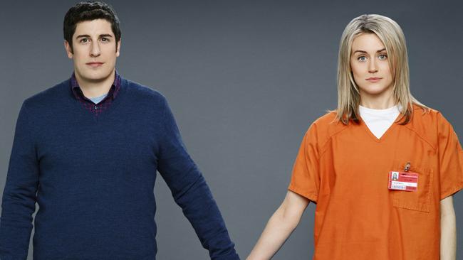 Better than Porridge ... Jason Biggs and Taylor Schilling in Orange is the New Black.