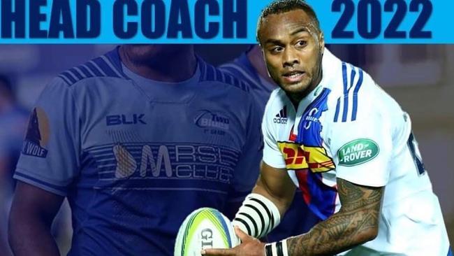 Sailosi Tagicakibau is the new Two Blues rugby coach.