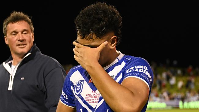 NRL 2023 RD09 St. George Illawarra Dragons v Canterbury-Bankstown Bulldogs - Karl Oloapu, debut, Family NRL PHOTOS