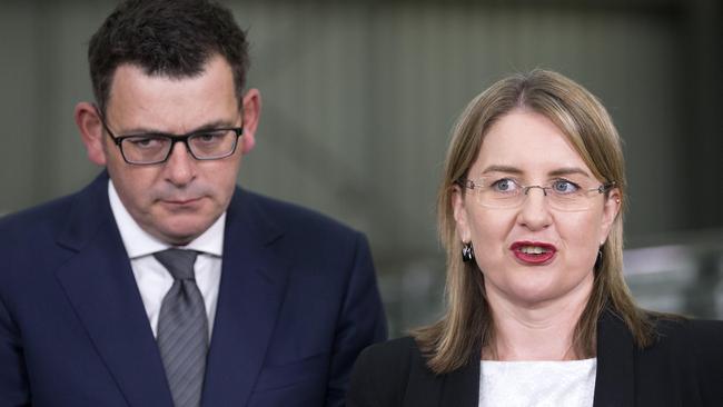 The Andrews Government has slumped in the latest poll, with one-fifth of voters backing Public Transport Minister Jacinta as a potential Labor leader. Picture: Sarah Matray