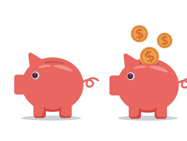 piggy bank in flat vector illustration