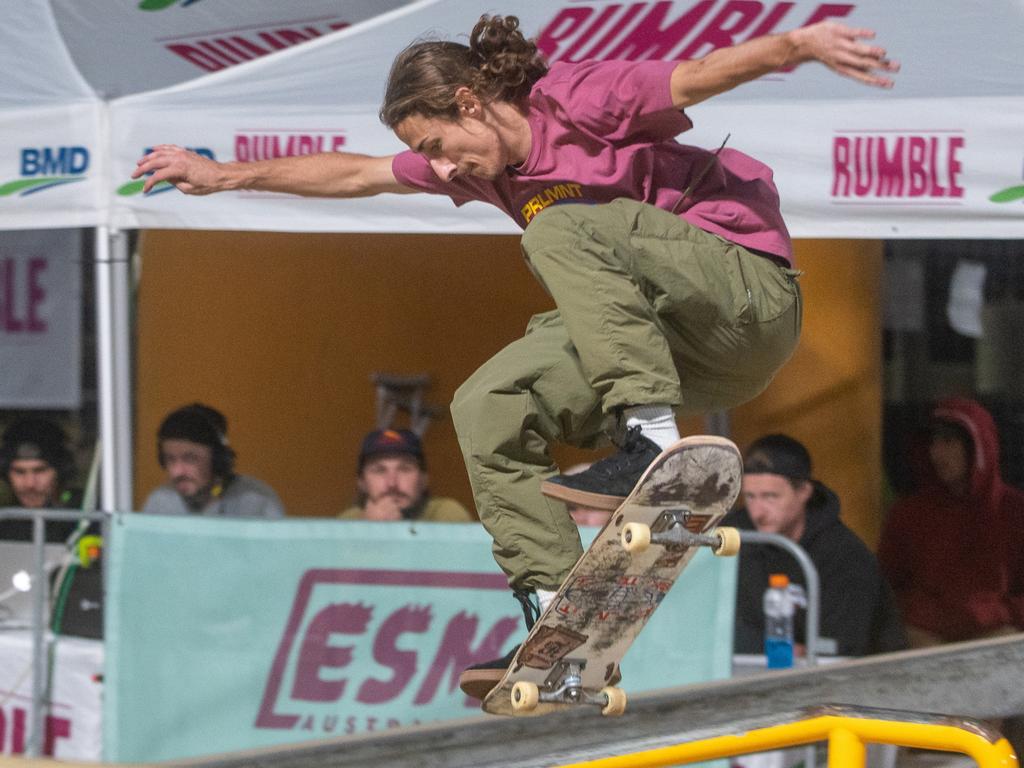 Corey Nixon at Rumble On The Reef Sugar Bowl Skatepark Saturday 23 September 2023 Picture:Michaela Harlow