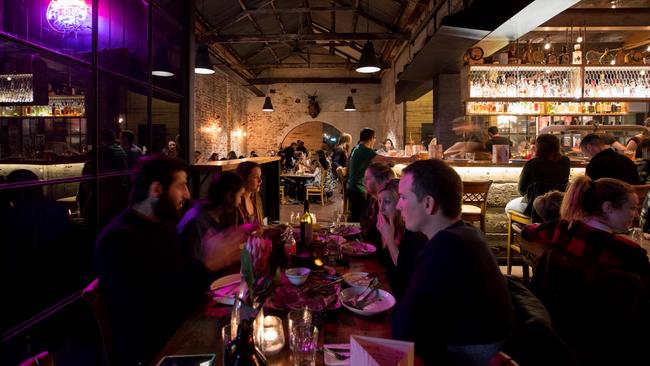 The dining room at Bluebonnet Barbecue. Picture: Kate Shanasy/Bluebonnet