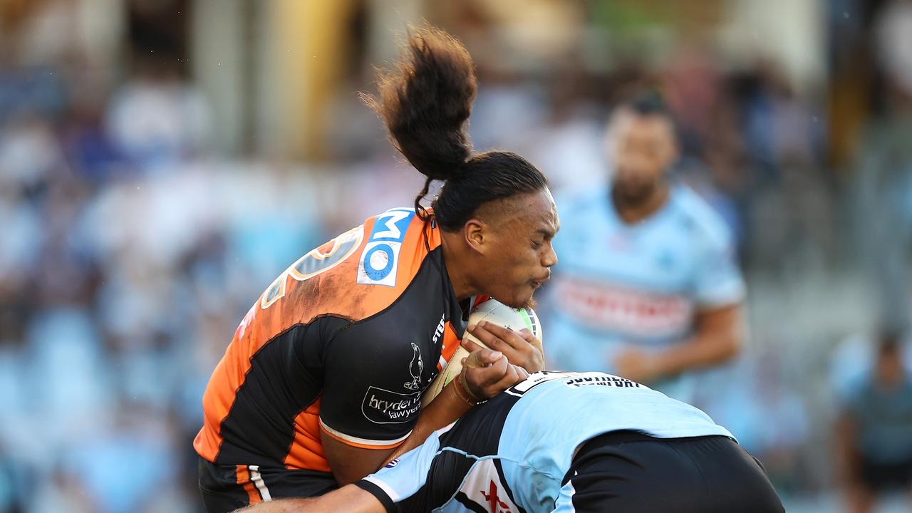 Leilua is in line to play for the Tigers following a hamstring injury. Picture: Getty