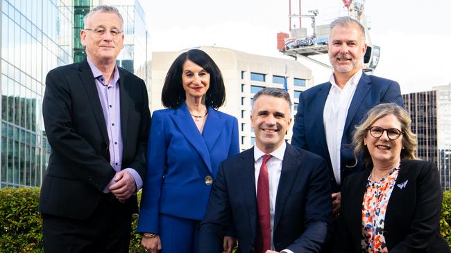 Melvin Mansell, Angela Condous, Premier Peter Malinauskas, Dan Demaria and Penny Fowler Picture: Morgan Sette