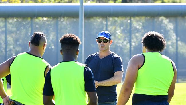 Supplied image for The Sunday Telegraph. Nick Walshaw EXCLUSIVE Story to the Sunday Telegraph EXCLUSIVE: State of Origin coach Brad Fittler visits the Frank Baxter Youth Justice Centre in Kariong to talk up the game to young inmates who are league diehards. Pics supplied by NRL