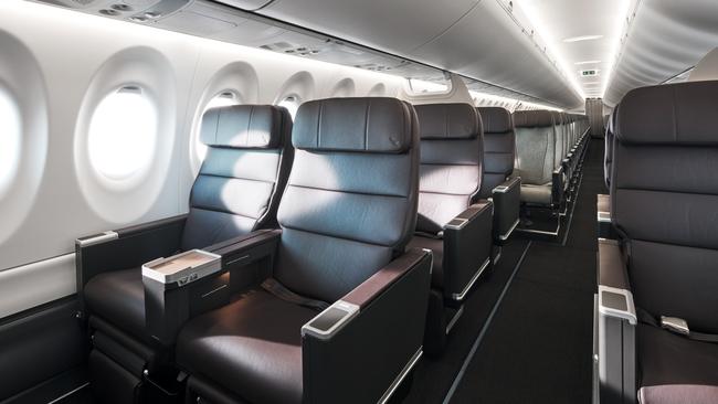 Qantas has provided the first look at the interior of its new A220s. Picture: Supplied.