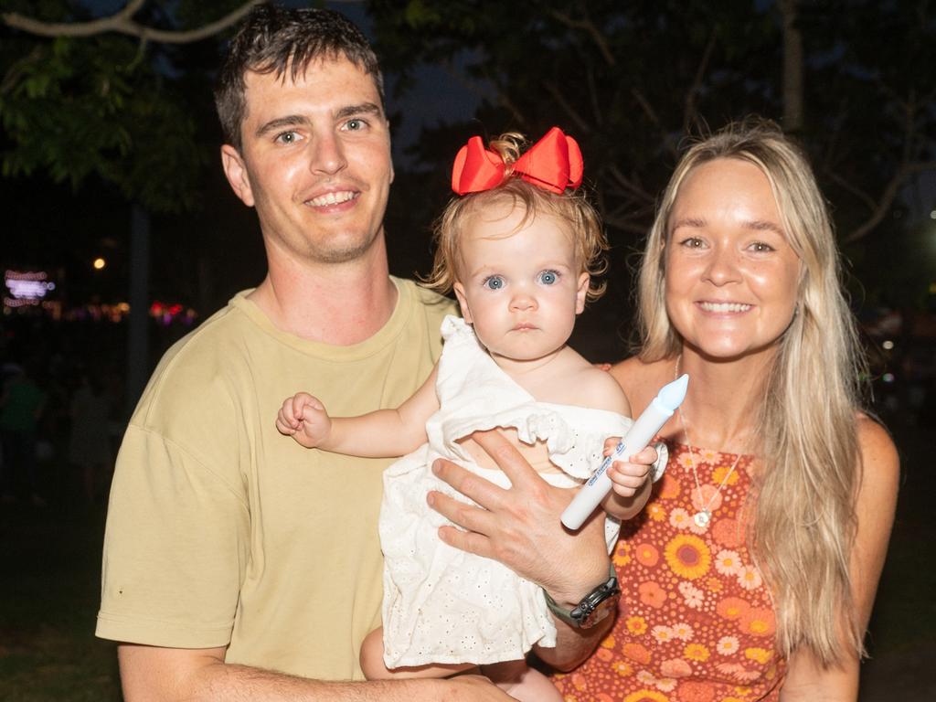 Jake, Heidi and Karina at Carols in the Gardens, Mackay Regional Botanic Gardens, Saturday 2 December 2023 Picture:Michaela Harlow