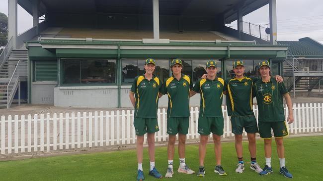 Lalor cousins (from left) Archie, Will, Sam, Jack and Dan at Bill Lawry Oval.