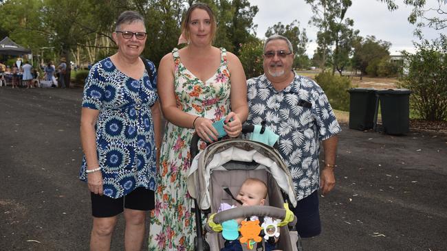 Anne, Steph, Arthur and Ava (front) at the Great Australian Bites Australia Day event 2023. Picture: Chloe Cufflin.