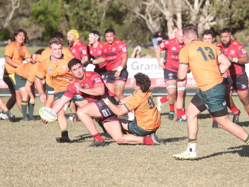 GCDRU grand final rematch, round 9. Surfers Paradise Dolphins v Griffith Uni Colleges Knights. June 8 2024, picture: Richard Gosling