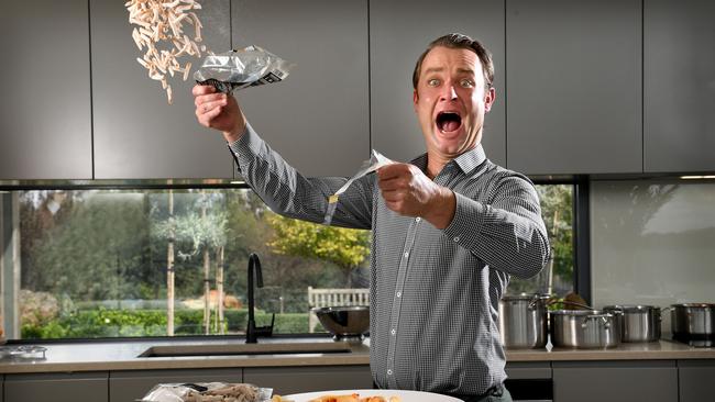 Pangkarra Foods managing director Sam Maitland cooks up a storm with some of their pasta. Picture: Tricia Watkinson