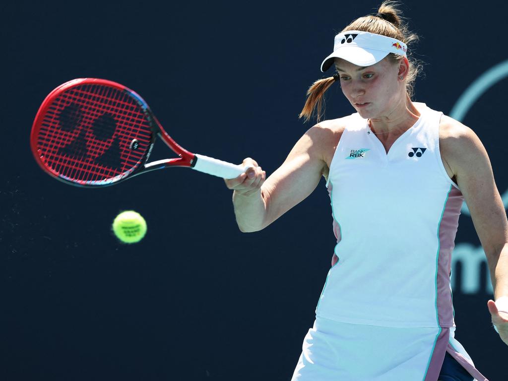 Kazakhstan’s Elena Rybakina will be hard to beat at the Billie Jean King Cup qualifier in Brisbane. Picture: Al Bello / GETTY IMAGES NORTH AMERICA / Getty Images via AFP