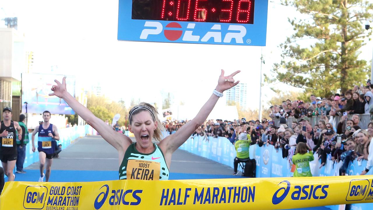 US half marathon record beaten on Gold Coast by Keira D’Amato at Gold