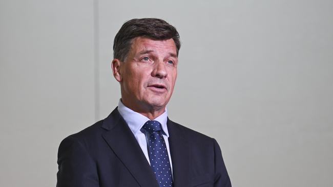 Shadow Treasurer Angus Taylor said the numbers were proof of Labor’s ‘Big Australia, Big government strategy.’. Picture: NewsWire / Martin Ollman