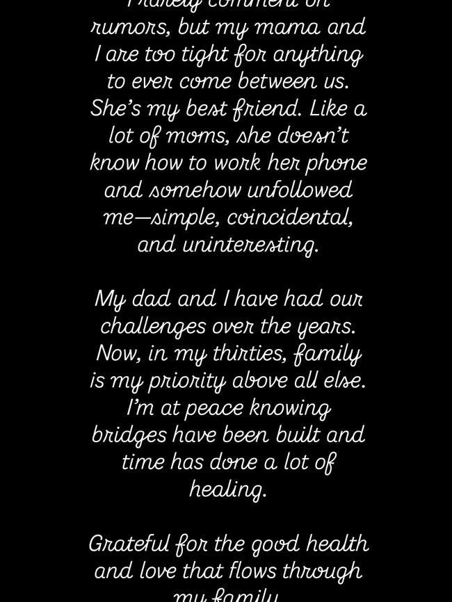 Miley Cyrus released this statement.