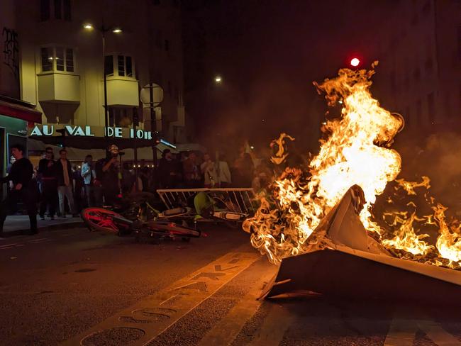 Demonstrators gather in Place de la Republique, to protest against the rising right-wing movement after the Rassemblement National's victory in the first round of early general elections in Paris. Picture: Getty Images