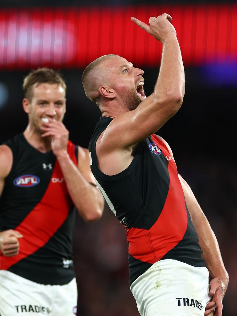 Jake Stringer’s new goal celebration. (Photo by Quinn Rooney/Getty Images)