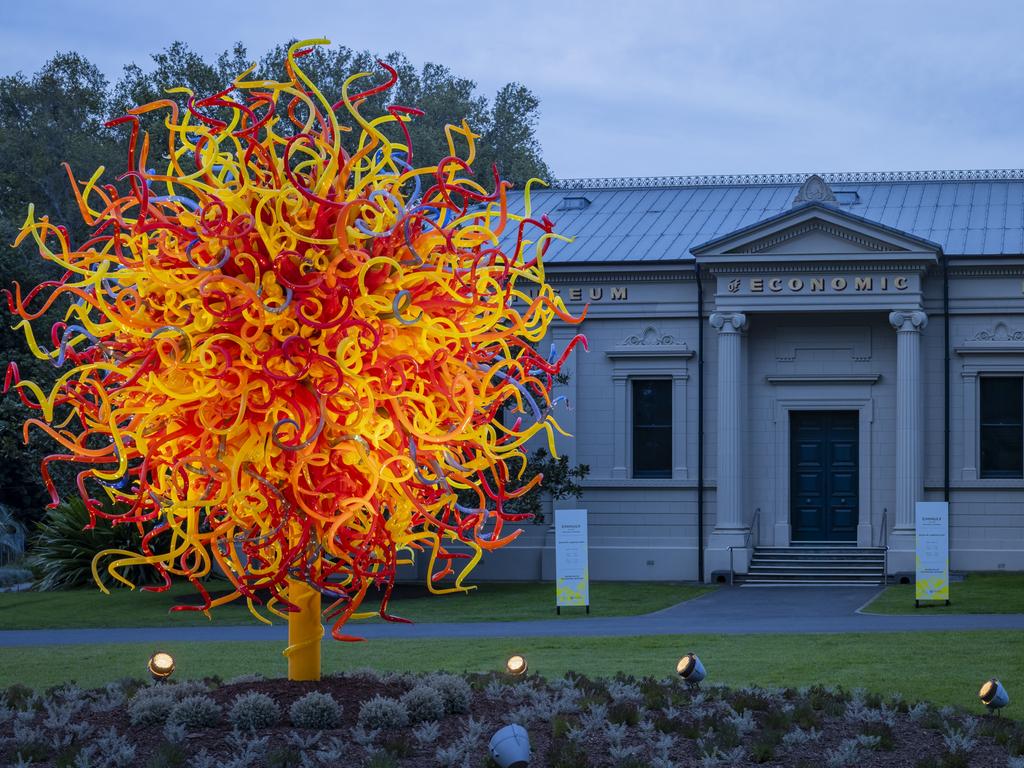 Dale Chihuly’s The Sun at Adelaide Botanic Garden. Picture: Nathaniel Willson