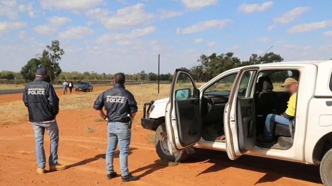 Police arrest a Colt family member in South Australia earlier this month. Picture: NSW Police