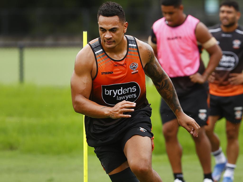 Ken Maumalo of the West Tigers is on the Storm’s radar. Picture: Richard Dobson