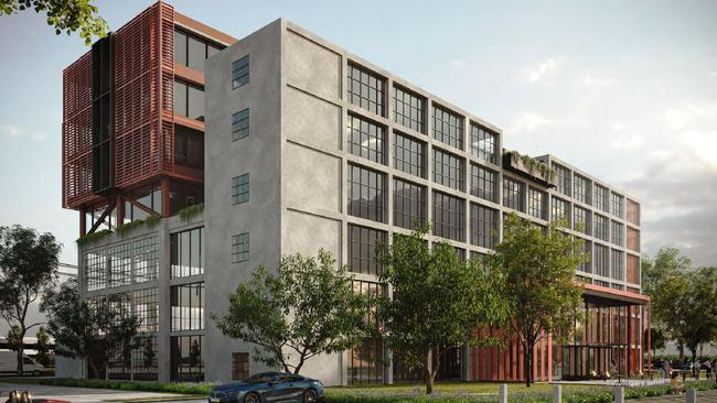 Artist's renders of the proposed redevelopment of Power Station B to create a seven-storey building at 50 Mackey St, North Geelong. A planning scheme amendment and draft planning permit are before the state government for approval.