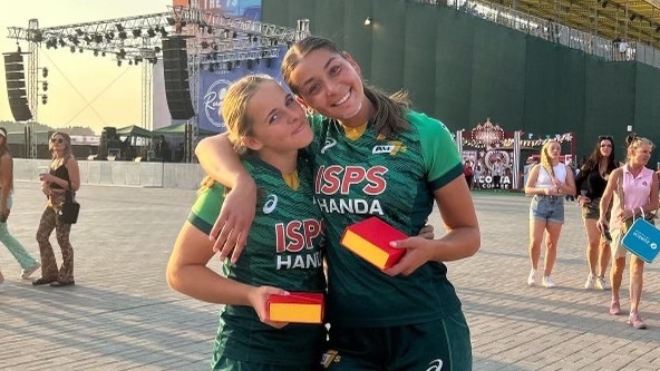 Rugby Sevens young guns Milla Elaro and Piper Simons. Pic: Supplied